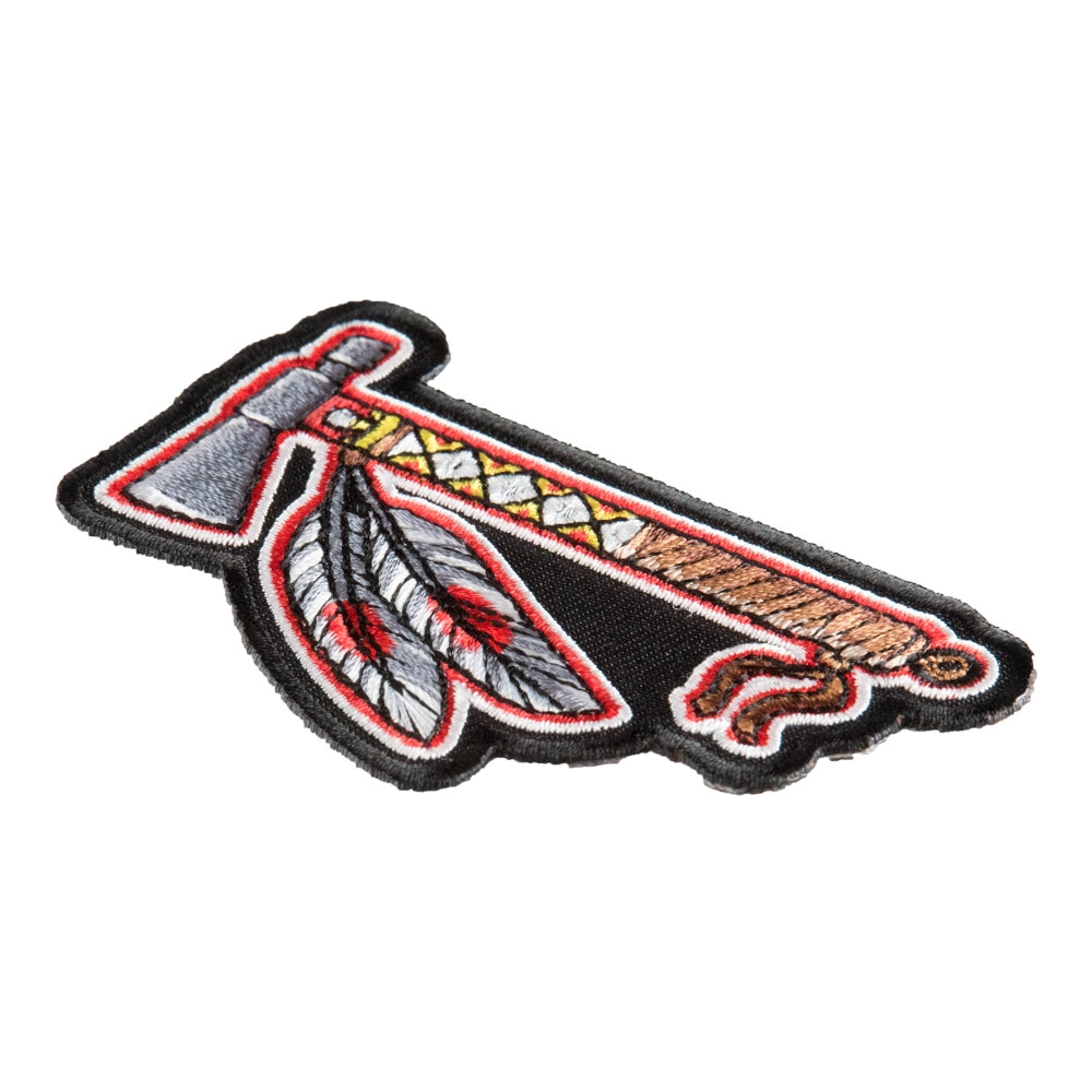 Red Indian Tomahawk Warrior Patch, Native American Patches — detail view 2