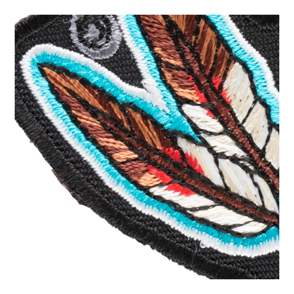 Native Turquoise Dagger With Feathers Patch, American Indian Patches — detail view 1