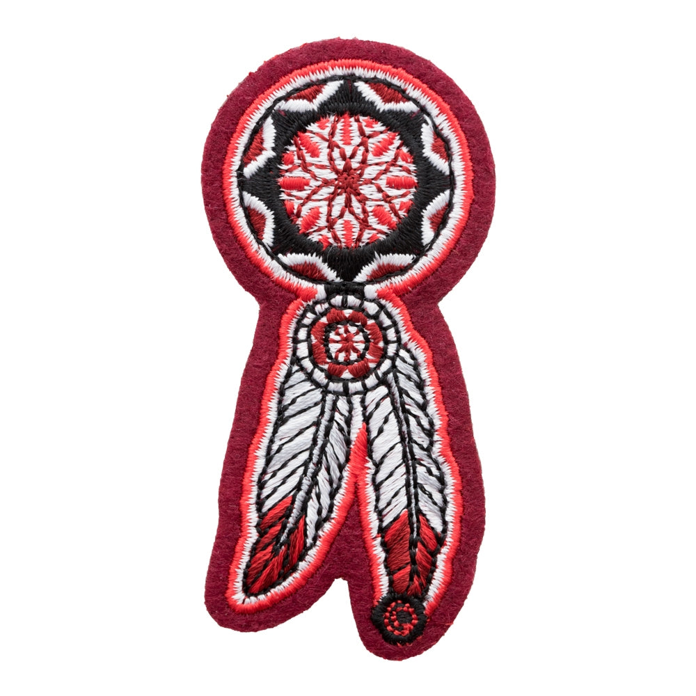 Red Feathers Dreamcatcher Patch, Native American Patches — product image