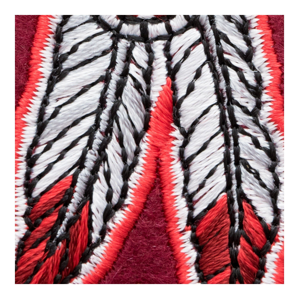 Red Feathers Dreamcatcher Patch, Native American Patches — detail view 1