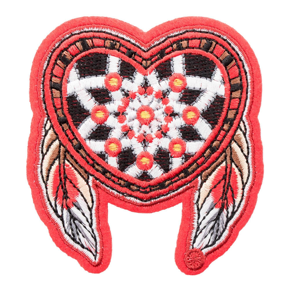 Red Heart Dreamcatcher Patch, Native American Patches — product image