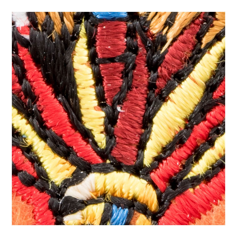 Indian Yellow Feather Patch, Native American Patches — detail view 2