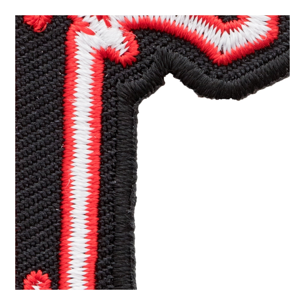Red White &amp; Black Tribal Cross Patch, Religious Cross Patches — detail view 1