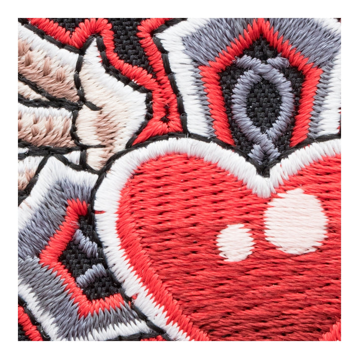 Flying Sacred Heart Cross Patch, Religious Cross Patches — detail view 1