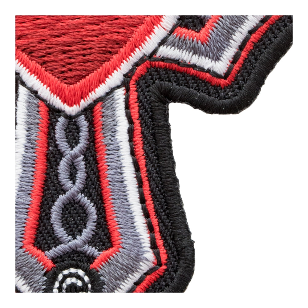 Flying Sacred Heart Cross Patch, Religious Cross Patches — detail view 2