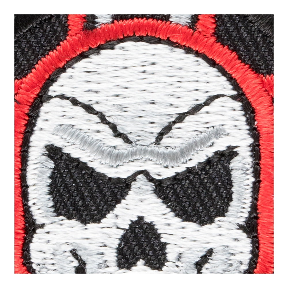Red And Black Skull Cross Patch, Religious Cross Patches — detail view 1