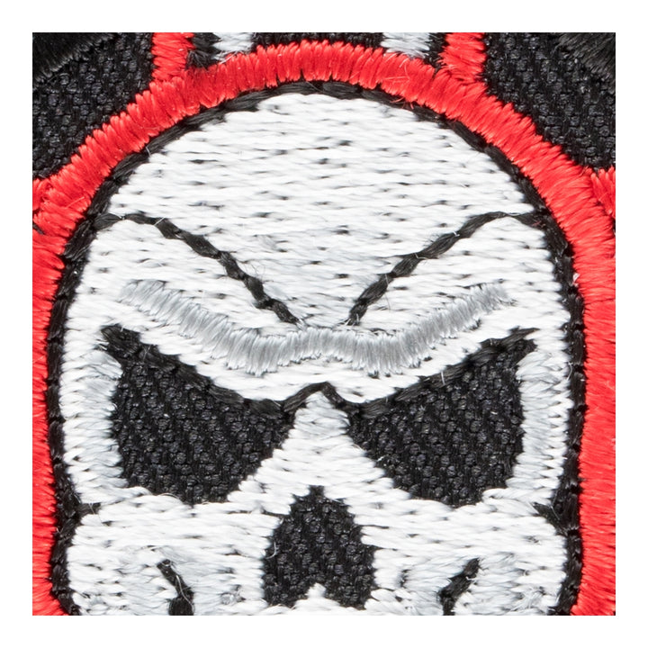 Red And Black Skull Cross Patch, Religious Cross Patches — detail view 1