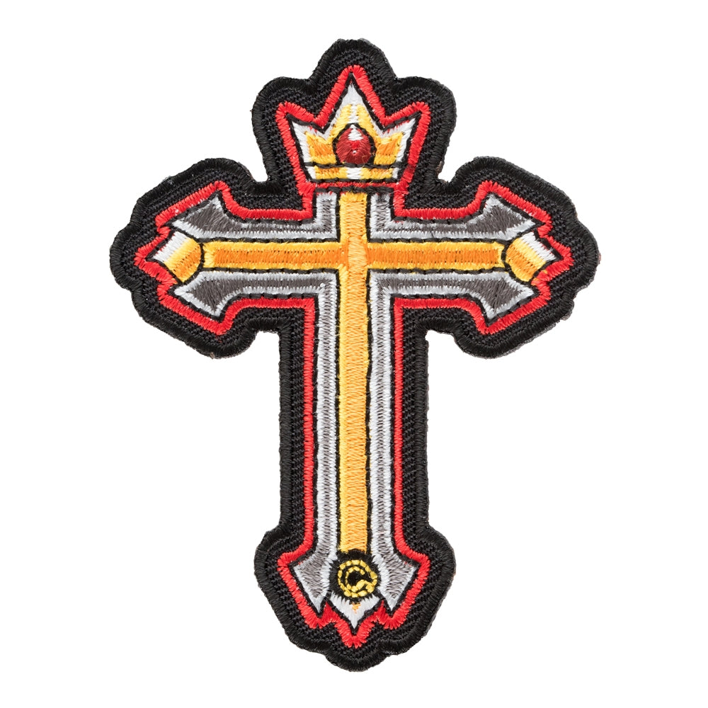 Crowned King Cross Patch, Religious Cross Patches — product image