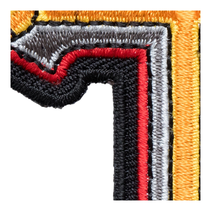 Crowned King Cross Patch, Religious Cross Patches — detail view 2