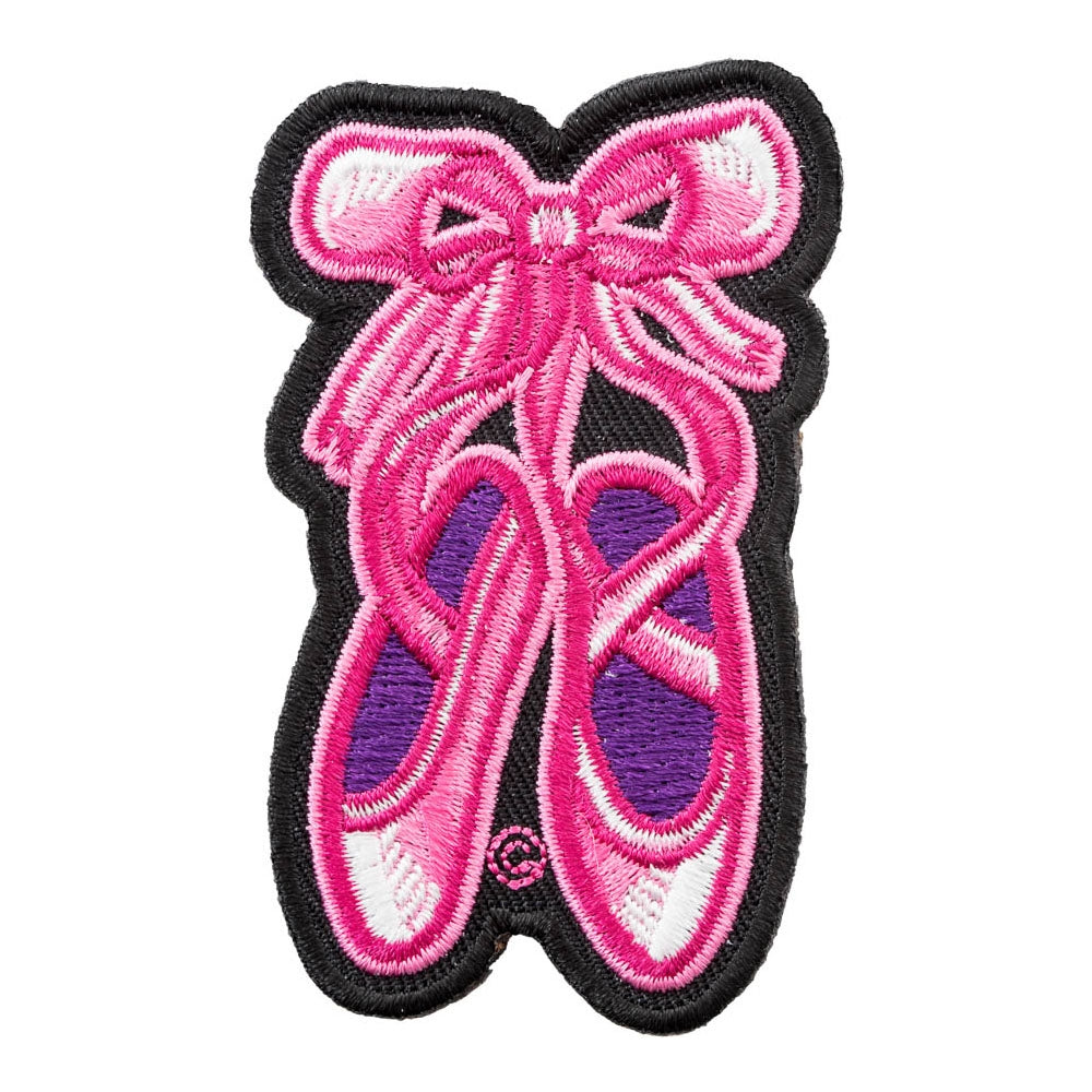 Dancing Pink Ballet Shoes Patch, Theater Dance Patches — product image