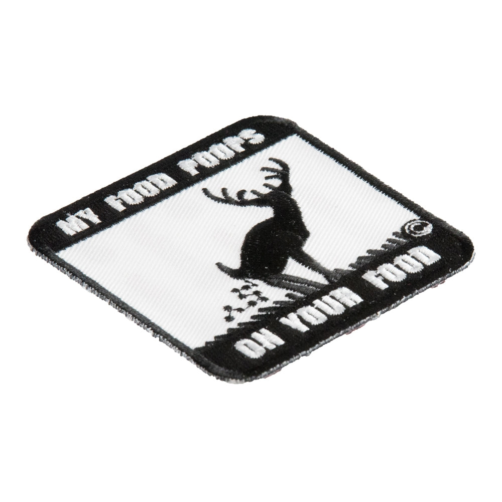 My Food Poops On Your Food Deer Patch, Hunting Patches — detail view 2