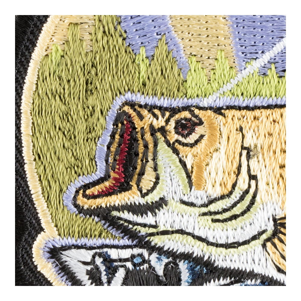 Setting The Hook Bass Fisherman Patch, Fishing Patches — detail view 1