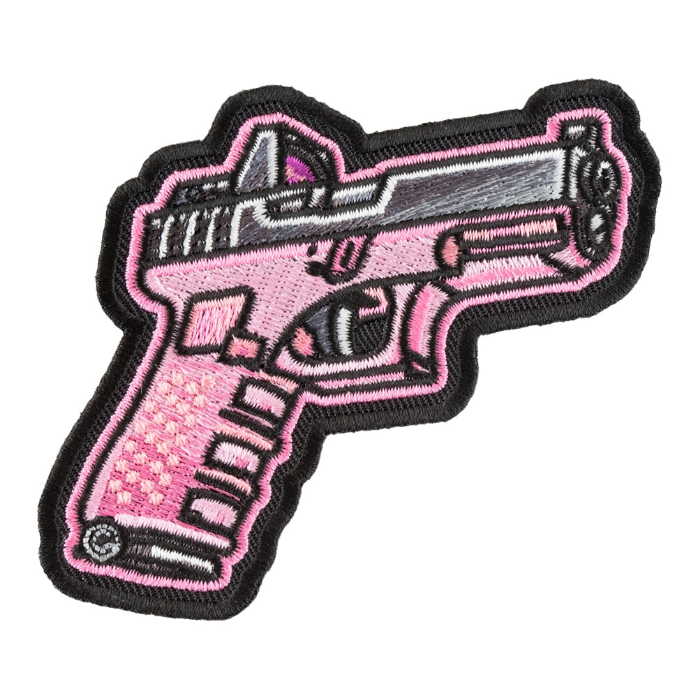 Pink Pistol Embroidered Patch, Guns &amp; Weapons Patches — product image