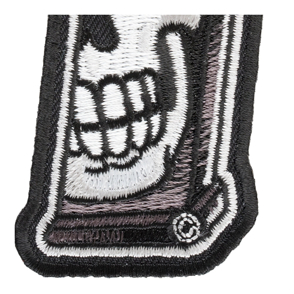 Skull Face Gun Clip Patch, Guns &amp; Weapons Patches — detail view 1