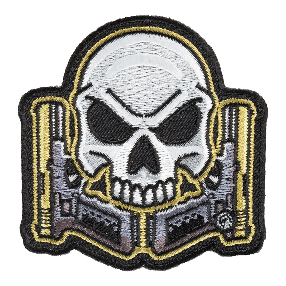 Skull And Dual Pistols Patch, Guns &amp; Weapons Patches — product image