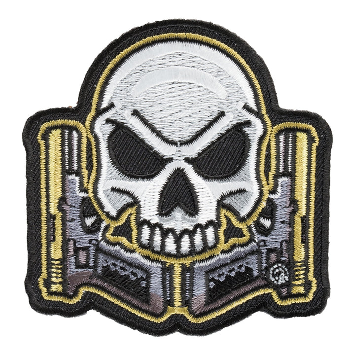 Skull And Dual Pistols Patch, Guns &amp; Weapons Patches — product image