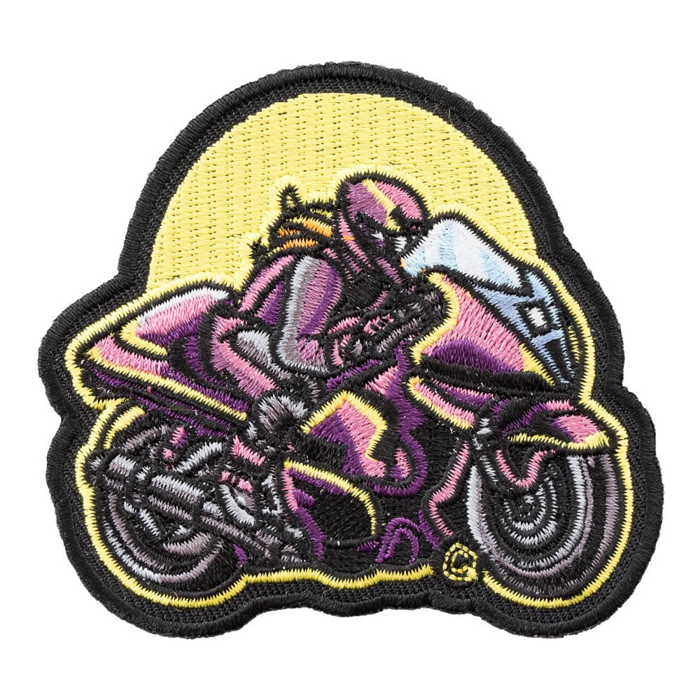 Purple Lady Rider Motorcycle Patch, Ladies Biker Patches — product image