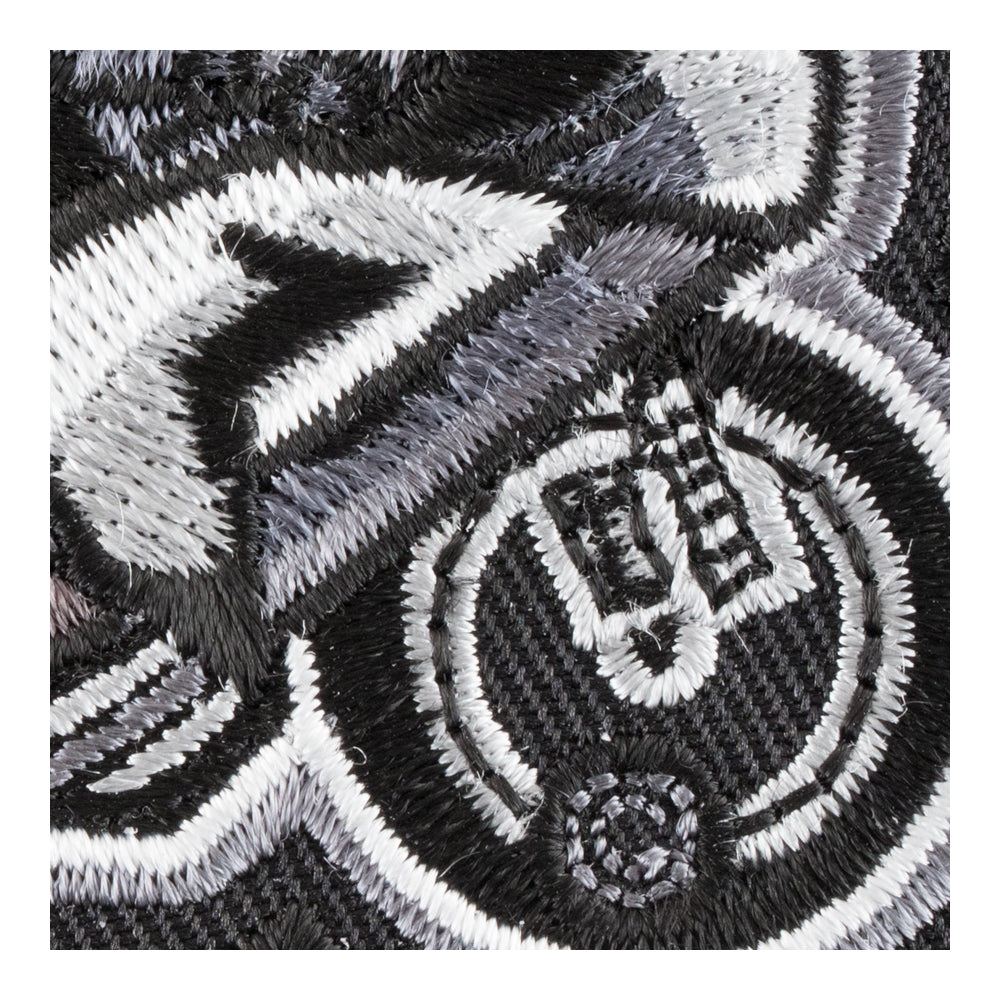 Speeding Gray Rider Motorcycle Patch, Biker Patches — detail view 1