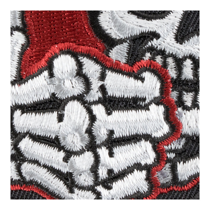 Thumbs Up Skeleton Embroidered Patch, Skull Patches — detail view 1