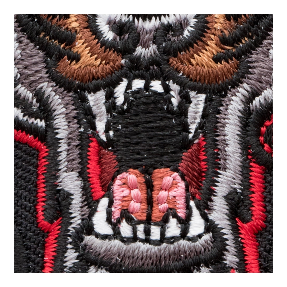 Angry Wolf Head Embroidered Patch, Animal Patches — detail view 1