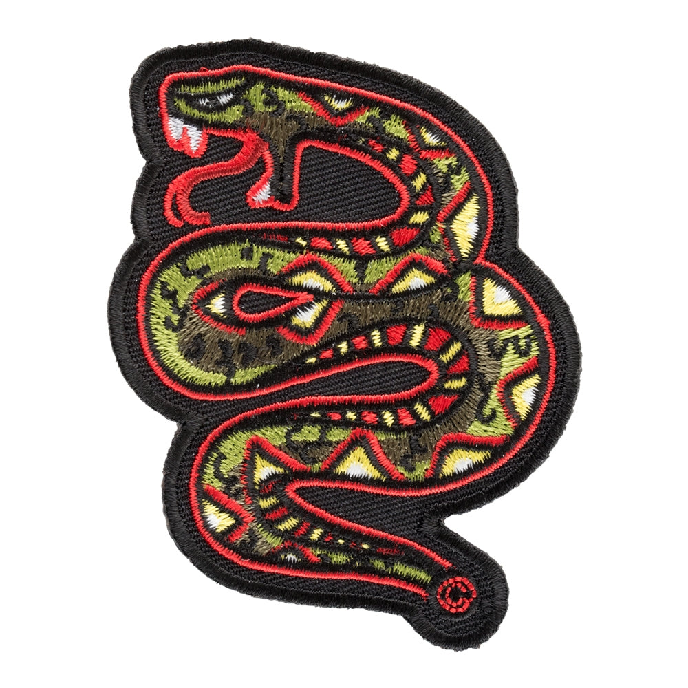 Green & Red Hissing Snake Patch, Snake Patches — product image