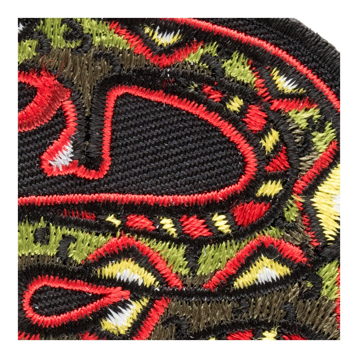 Green &amp; Red Hissing Snake Patch, Snake Patches — detail view 2