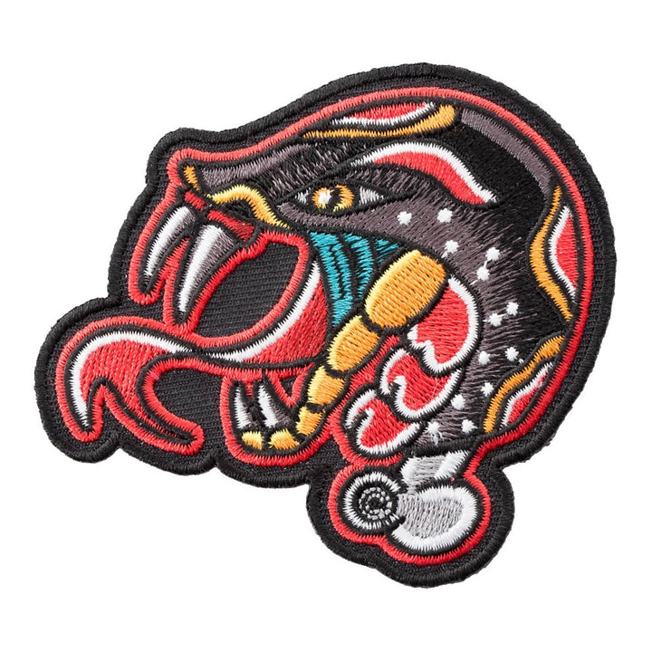 Aggressive Viper Head And Fangs Patch, Snake Patches — product image