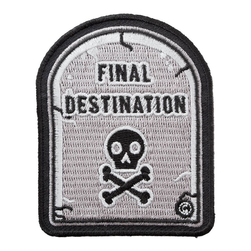 Final Destination Skull &amp; Bones Headstone Patch, Death Patches — product image