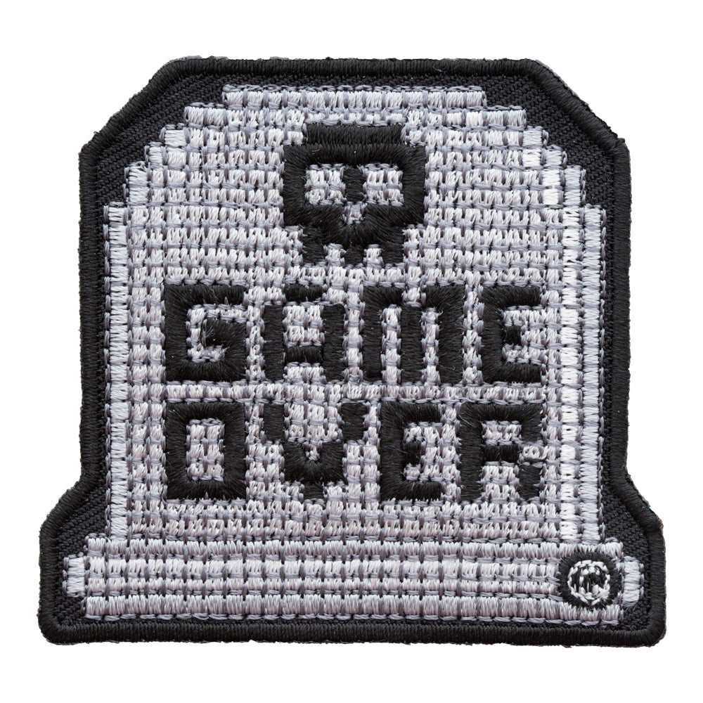 Game Over Gamer Skull Headstone Patch, Death Patches — product image