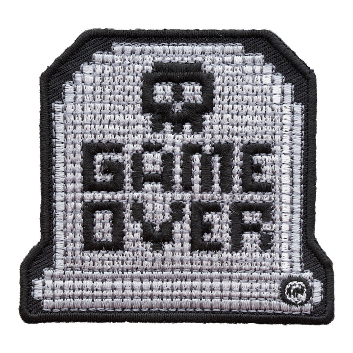 Game Over Gamer Skull Headstone Patch, Death Patches — product image