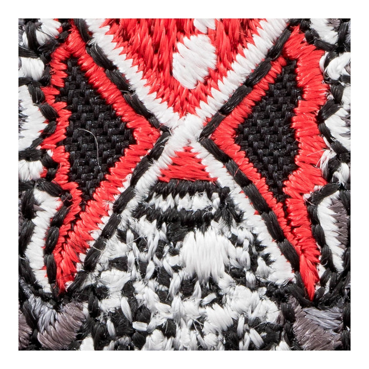 Red &amp; Black Gothic Hourglass Skull Patch, Death Patches — detail view 2