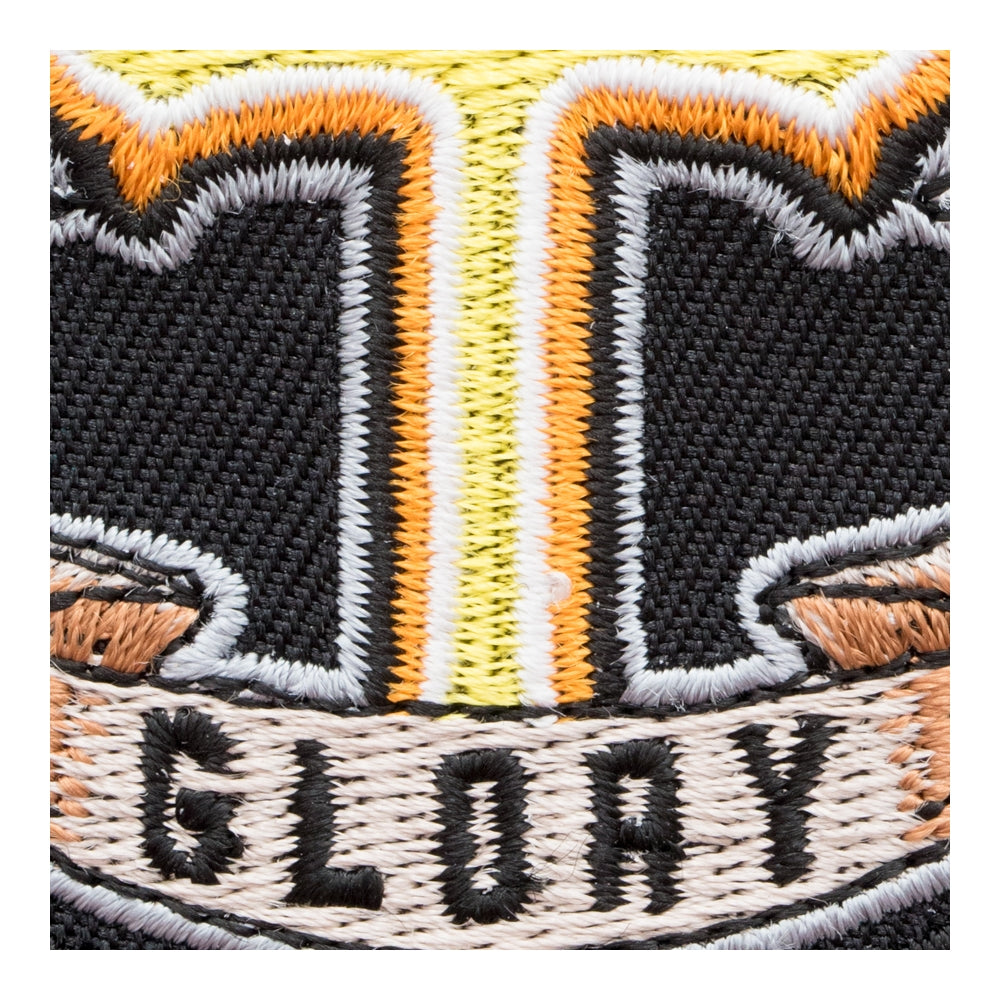 Rest In Glory Winged Golden Cross Patch, RIP Patches — detail view 1