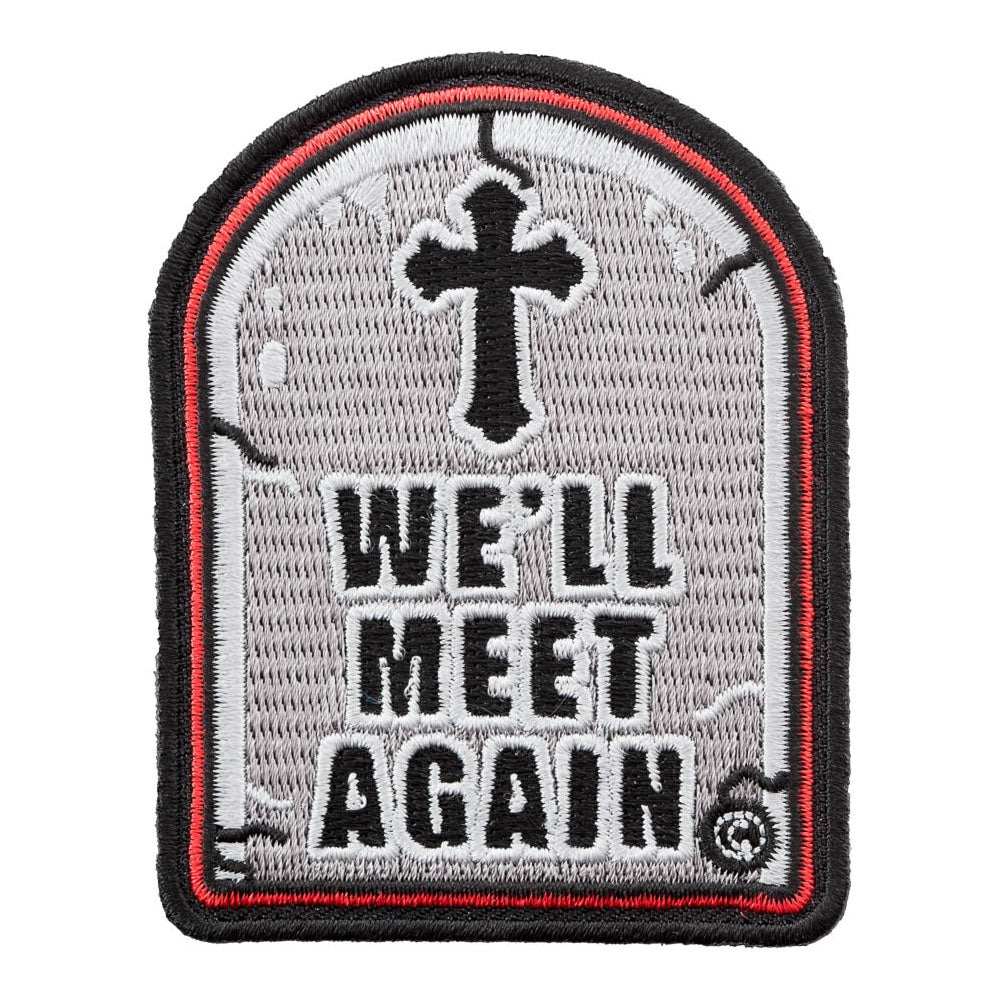 We'll Meet Again Cross Gravestone Patch, Death Patches — product image