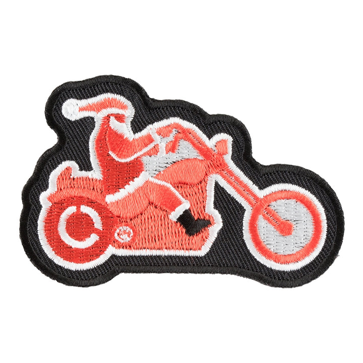 Naughty Or Nice Biker Santa Patch, Christmas Patches — product image