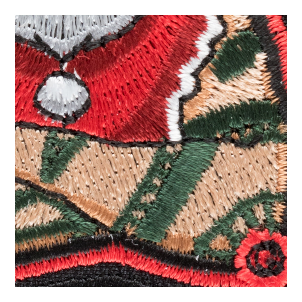 Tough Tattooed Biker Santa Patch, Christmas Patches — detail view 1