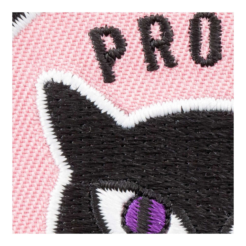 Proud Parent Black Cat Round Patch, Animal Lover Patches — detail view 2