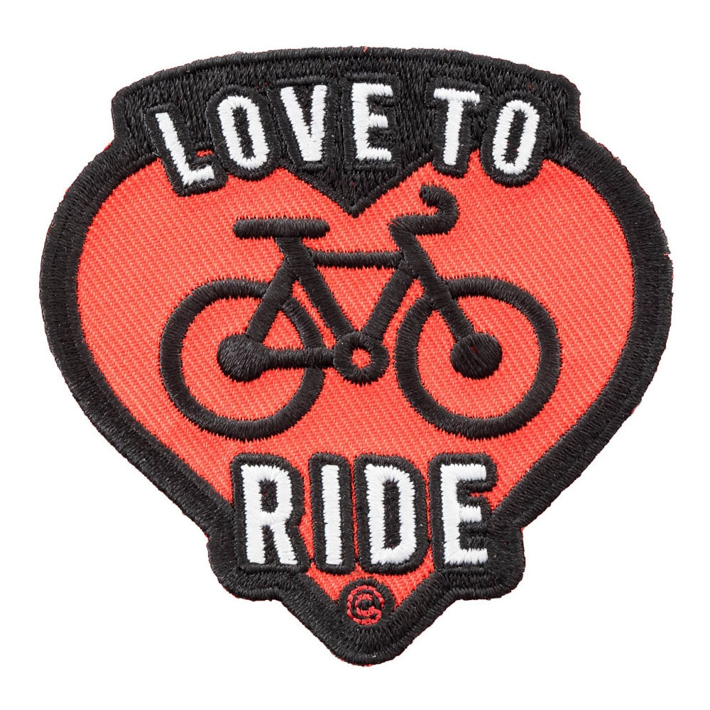 Love To Ride Heart Bicycle Patch, Active Living Patches — product image
