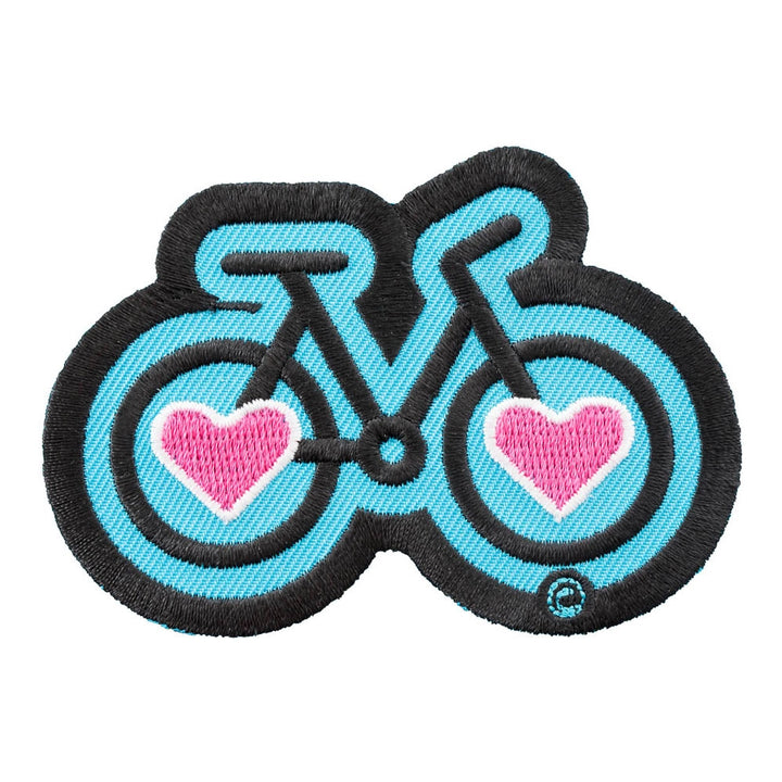Heart To Ride Pink And Blue Bicycle Patch, Active Living Patches — product image
