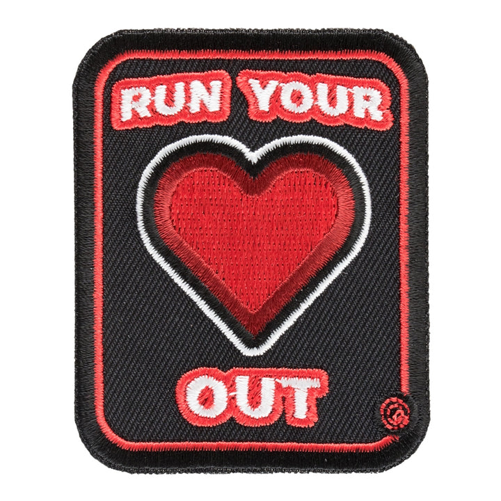 Run Your Heart Out Black &amp; Red Patch, Active Living Patches — product image