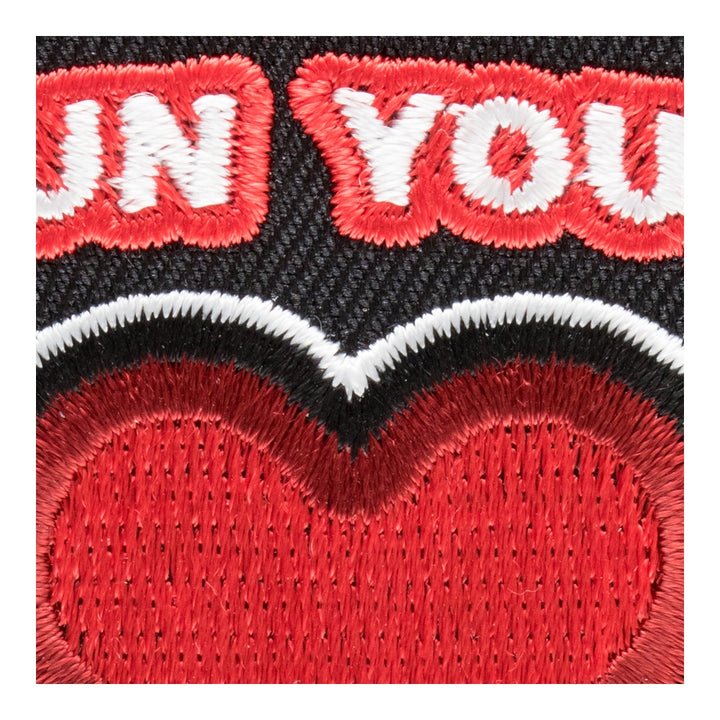 Run Your Heart Out Black &amp; Red Patch, Active Living Patches — detail view 2