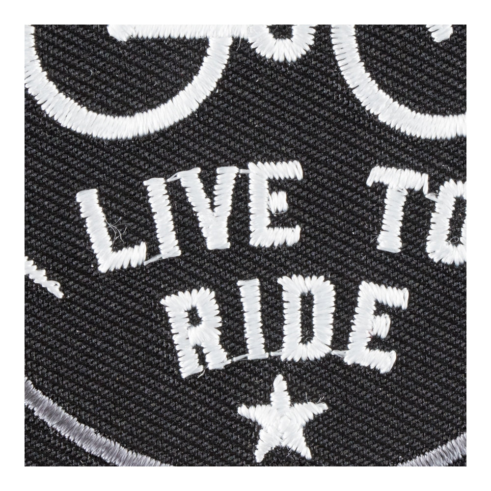 Live To Ride Bicycle B&amp;W Patch, Health Fitness Patches — detail view 1