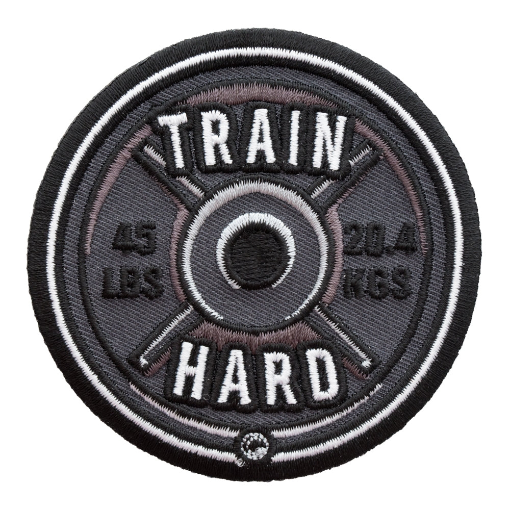 Train Hard 45 lb Barbell Weight Patch, Fitness Patches — product image