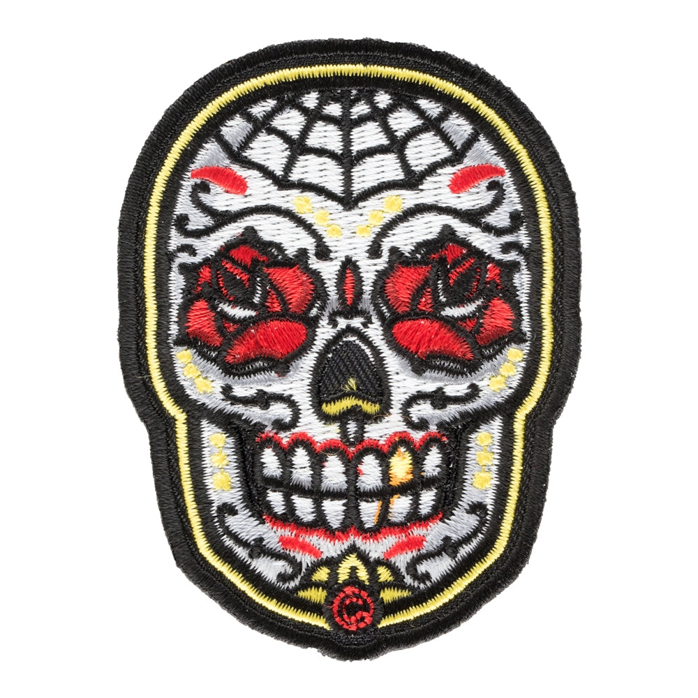 Sugar Skull Rose Ojos Patch, Day Of The Dead Patches — product image