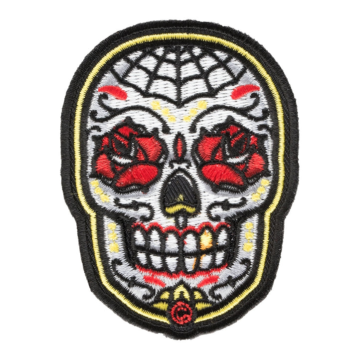 Sugar Skull Rose Ojos Patch, Day Of The Dead Patches — product image