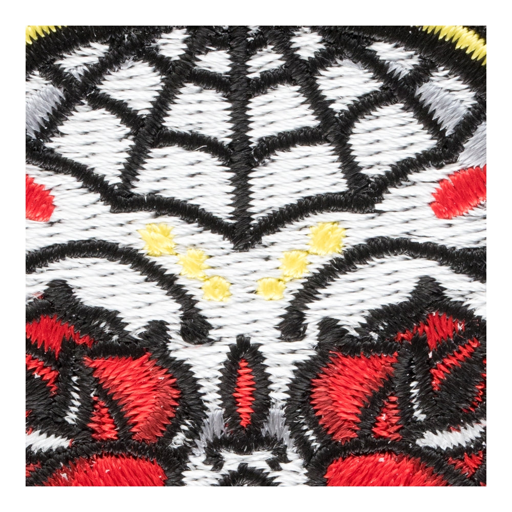 Sugar Skull Rose Ojos Patch, Day Of The Dead Patches — detail view 1