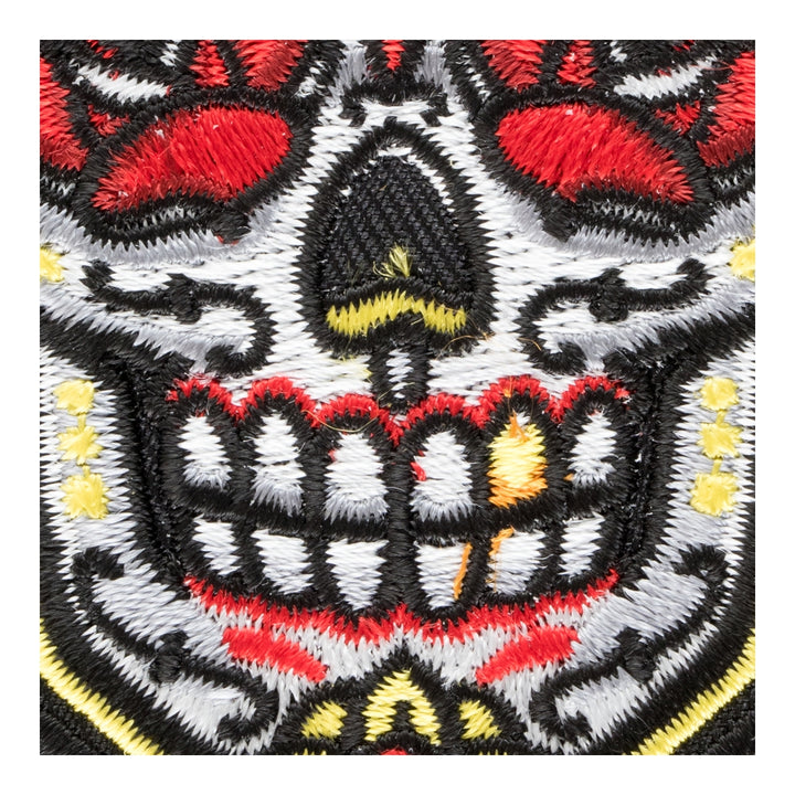 Sugar Skull Rose Ojos Patch, Day Of The Dead Patches — detail view 2