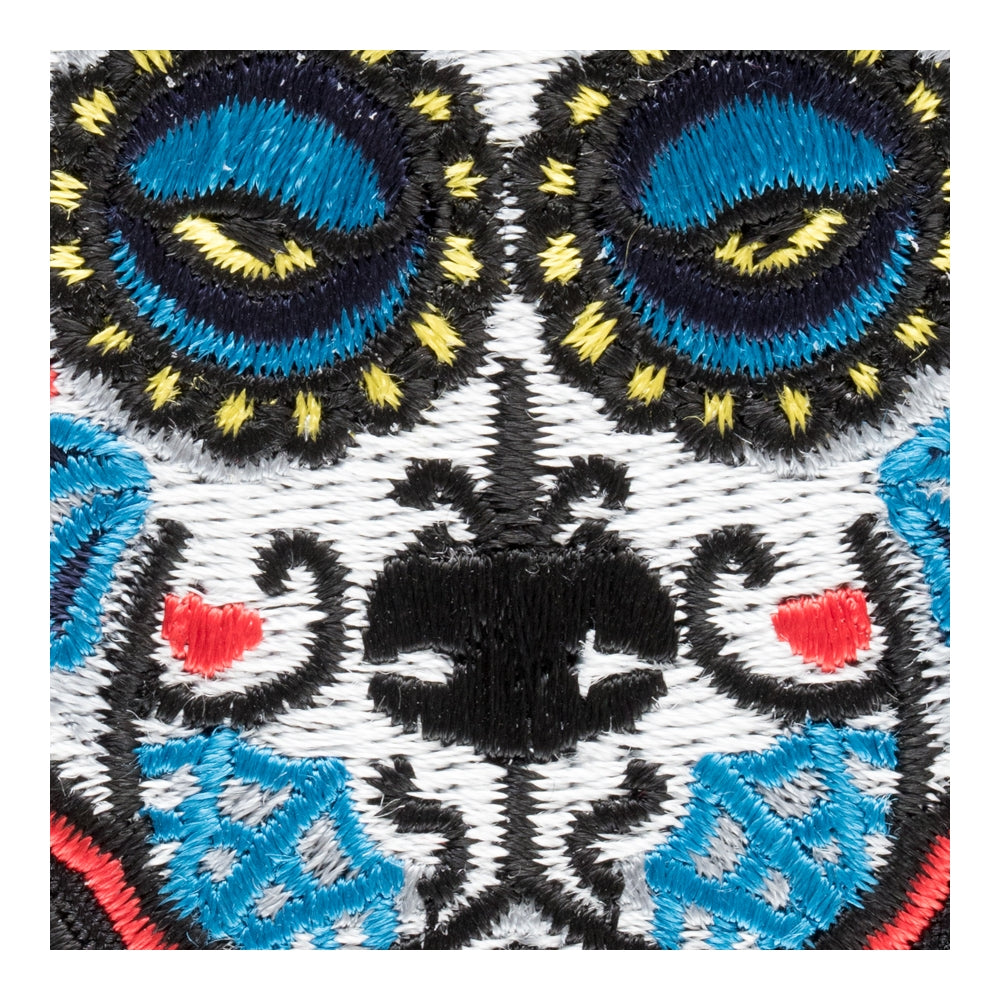 Sugar Skull Pitbull Patch, Day Of The Dead Patches — detail view 1