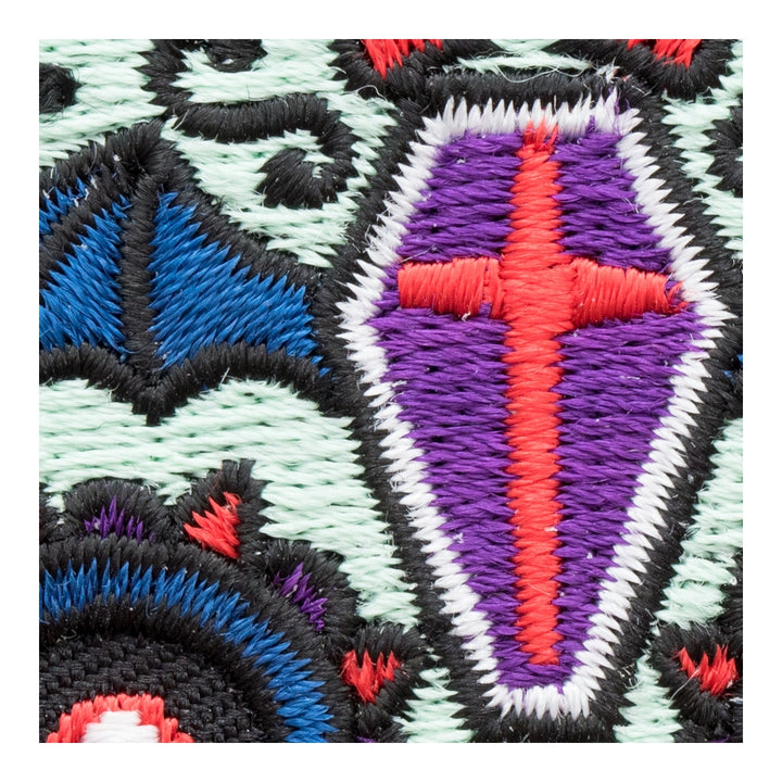 Vampiro Sugar Skull Web Patch, Day Of The Dead Patches — detail view 2