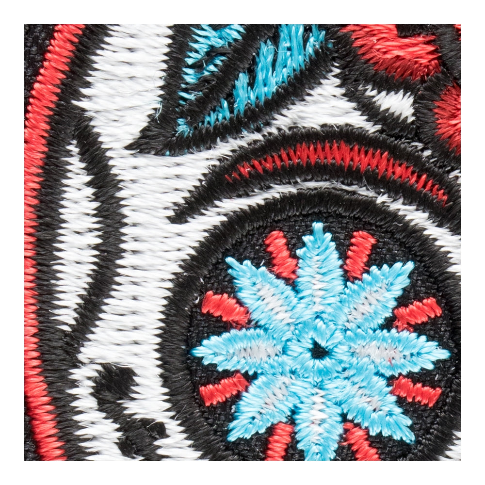 Ojos Azul Sugar Skull Rose Patch, Day Of The Dead Patches — detail view 1