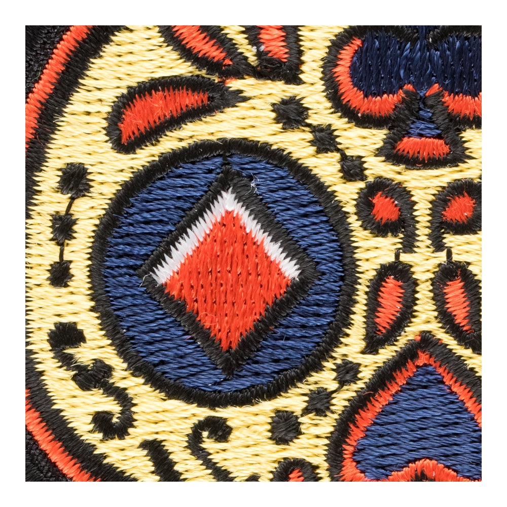 Cara De Poker Sugar Skull Patch, Day Of The Dead Patches — detail view 1